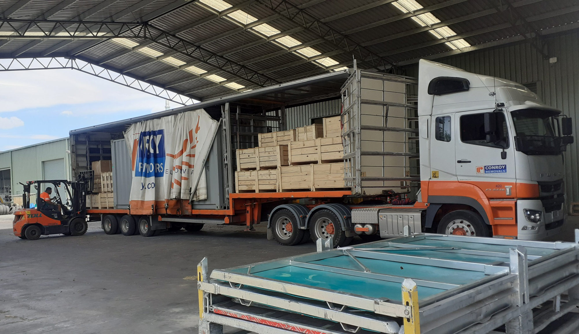 FUSO Shogun FV2446 being loaded for its next trip 