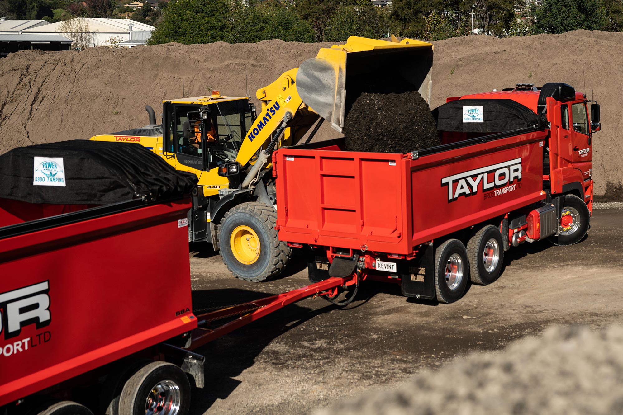 Taylor Bros FUSO Shogun 510 is loaded with aggregate 