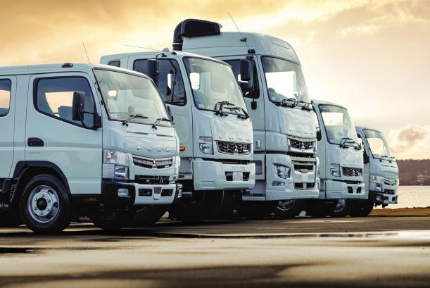 The FUSO truck line-up features advanced safety across light, medium and heavy-duty classes