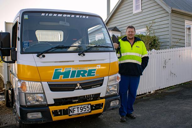 Richmond Hire has a fleet of light-duty FUSO Canter tippers 