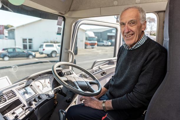 Conroy Removals founder David Conroy with a FUSO truck 