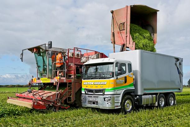 Hilton Haulage’s FUSO Shogun at work in a field 